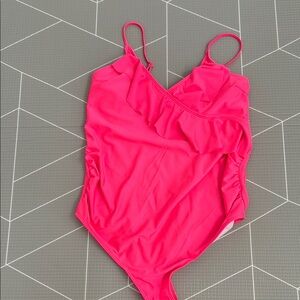 Maternity Pink One Piece Swimsuit